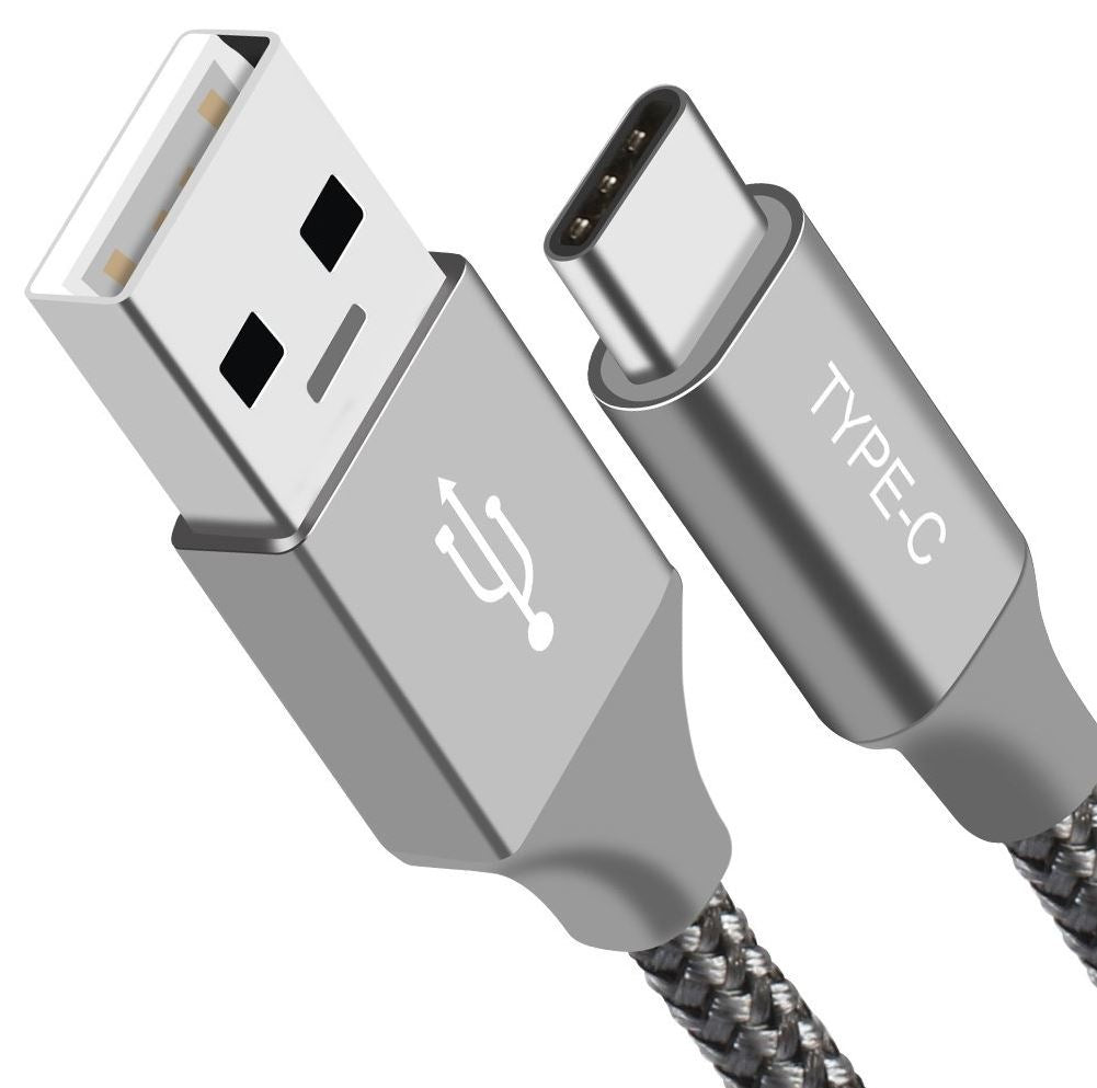 Astrotek 1m USB-A to Type-C Data Sync Charger Cable Silver Strong Braided Heavy Duty Fast Charging for Samsung Galaxy Note S8 Plus LG Google Macbook Astrotek 1m USB-A to Type-C Data Sync Charger Cable Silver Strong Braided Heavy Duty Fast Charging for Samsung Galaxy Note S8 Plus LG Google Macbook